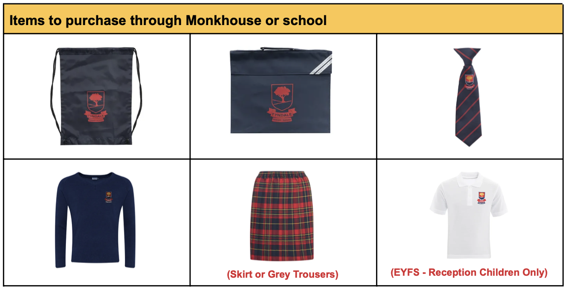Uniform Tyndale Primary School
